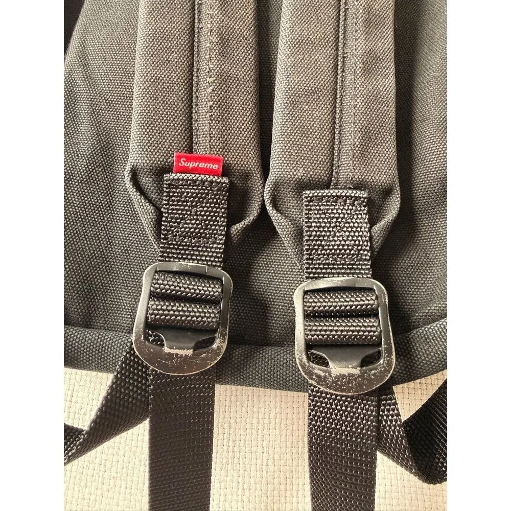 Supreme Canvas Backpack Black FW20 20L Box Logo Authentic Streetwear Bag